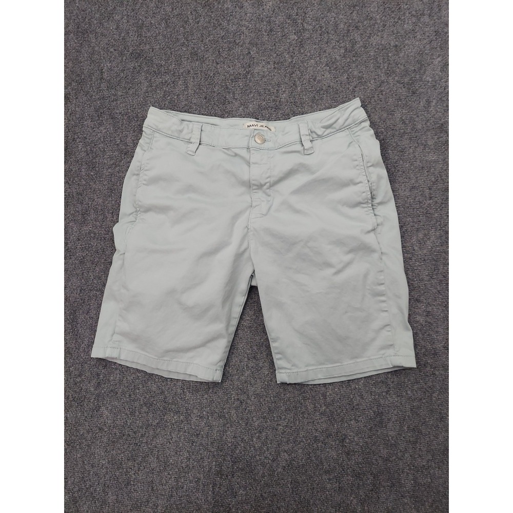 MAVI Shorts Mens 34 Light Blue Chino Bermuda Walking Flat Front Preppy Stretch